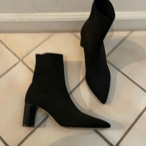 Zara knit black booties